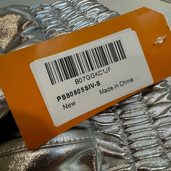 NWT PESION Women's Metallic Shiny Shorts Sparkly Rave Hot Short Pants Small - Picture 3 of 8